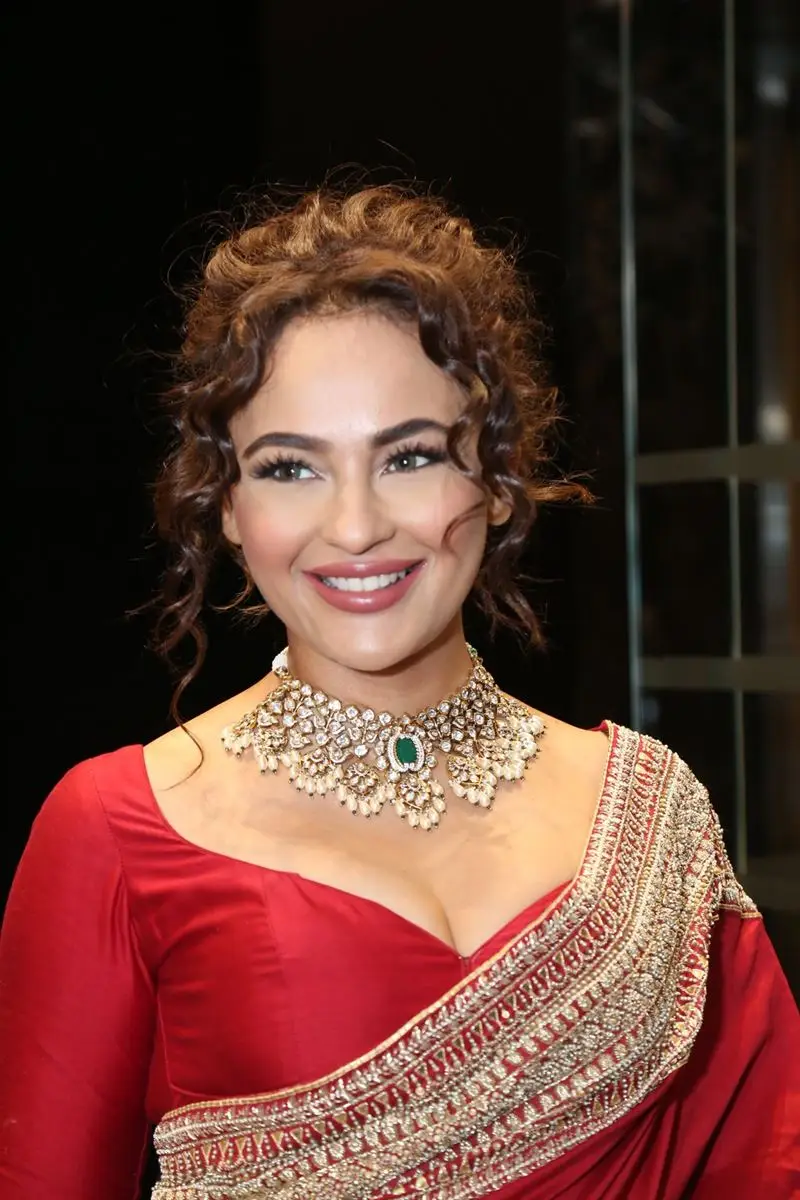 TELUGU ACTRESS SEERAT KAPOOR RED SAREE AT MANAMEY MOVIE RELEASE EVENT 11